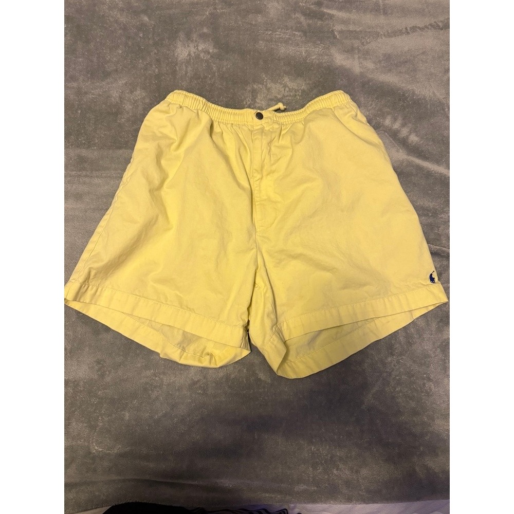 90s‎ Vintage Polo Ralph Lauren Yellow Utility Shorts Drawstring XXL 100% Cotton